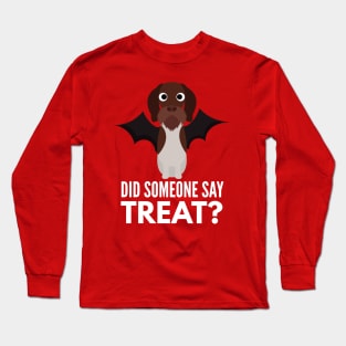 German Wirehaired Pointer Halloween Trick or Treat Long Sleeve T-Shirt